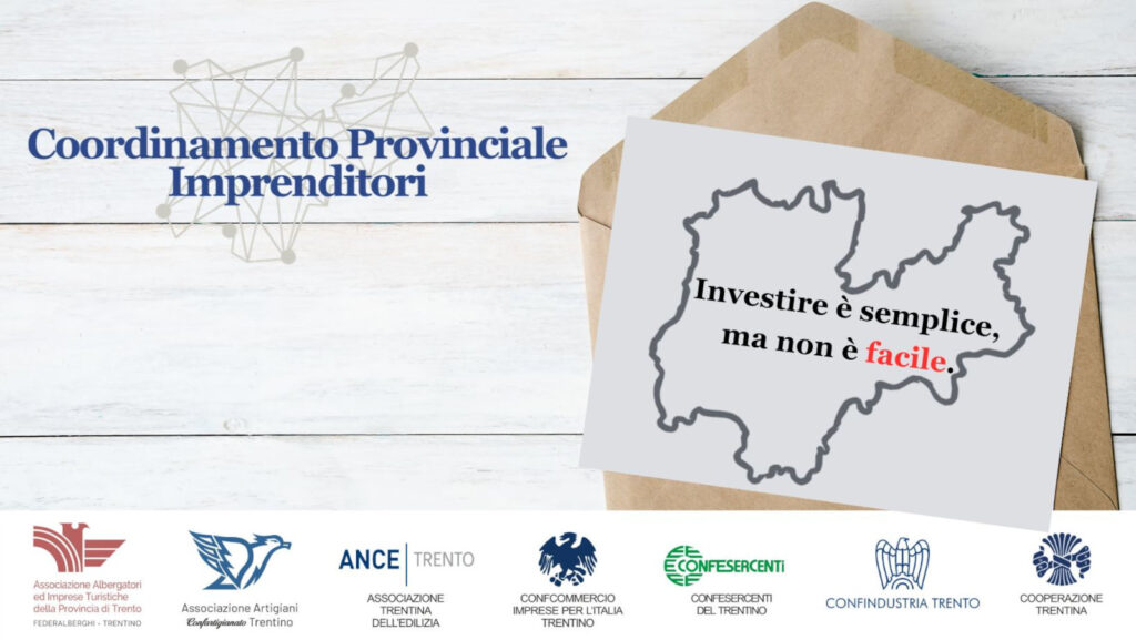 CPI Coordinamento Imprenditori della Provincia Autonoma di Trento: evento 29 novembre 2023.  La Legge provinciale 6 luglio 2023 INCENTIVI A SOSTEGNO DEL SISTEMA ECONOMICO